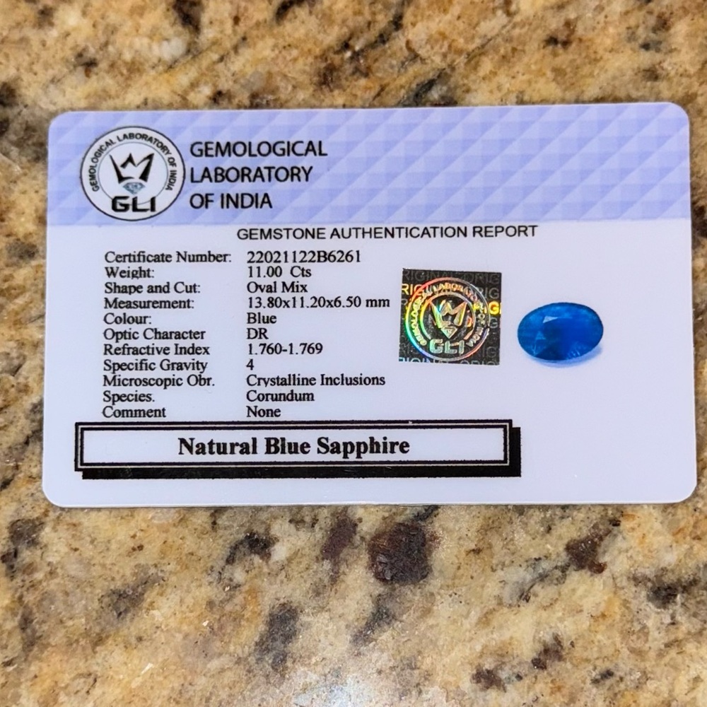 11ct Loose Stone Sapphire